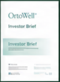 Cover of the OrtoWell Investor Brief